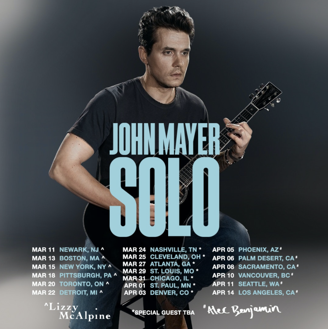 John Mayer taking acoustic talents to the stage at Footprint Center